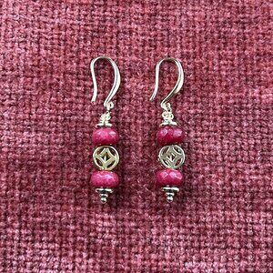 New RED QUARTZ GEMSTONE Earrings